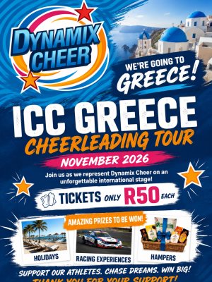Support Dynamix Cheer – ICC Greece Tour 2026!